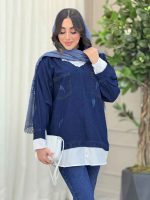 جین ترکیبی دو جیب زاپ دار کد 6078 - تصویر 11