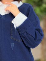 جین ترکیبی دو جیب زاپ دار کد 6078 - تصویر 4