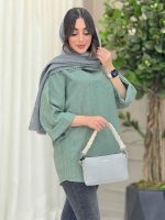 مانتو جلو بسته آستین پاکتی کد 6175 - تصویر 22