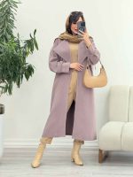 پالتو فوتر بلند غزل کد 6031 - تصویر 29