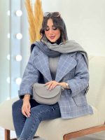 پالتو چهارخونه مارال کد 6039 - تصویر 23