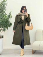 بارانی بلند ژیله دار دلناز کد 6040 - تصویر 3
