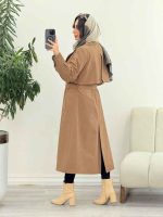 بارانی بلند ژیله دار دلناز کد 6040 - تصویر 8