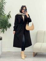 بارانی بلند ژیله دار دلناز کد 6040 - تصویر 11