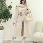 بارانی بلند ژیله دار دلناز کد 6040