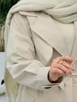 بارانی بلند ژیله دار دلناز کد 6040 - تصویر 12