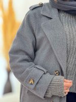 پالتو بلند دو جیب پردیس کد 6018 - تصویر 8
