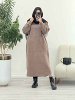پیراهن بافت جلو جیب کد 3907 - تصویر 7
