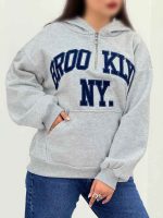 هودی یقه زیپ Brooklyn کد 6056
