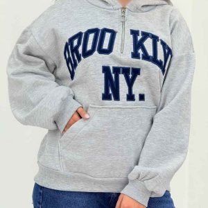 هودی یقه زیپ Brooklyn کد 6056