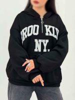 هودی یقه زیپ Brooklyn کد 6056 - تصویر 4