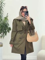 بارانی پشت ژیله پاگن دار کد 6063 - تصویر 2