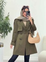 بارانی پشت ژیله پاگن دار کد 6063 - تصویر 5