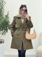 بارانی پشت ژیله پاگن دار کد 6063 - تصویر 11