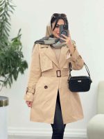 بارانی پشت ژیله پاگن دار کد 6063 - تصویر 7