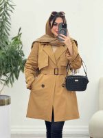 بارانی پشت ژیله پاگن دار کد 6063 - تصویر 9