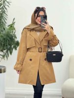 بارانی پشت ژیله پاگن دار کد 6063 - تصویر 6