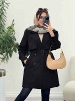 بارانی پشت ژیله پاگن دار کد 6063 - تصویر 8