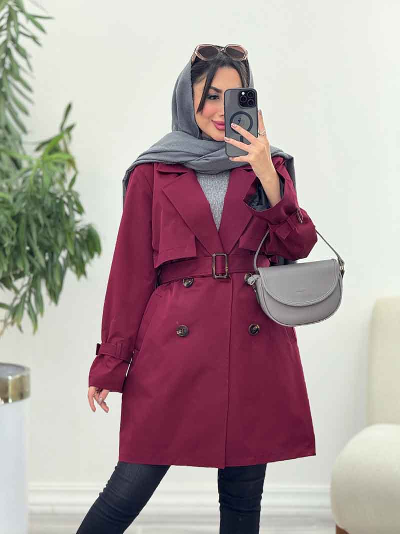 بارانی پشت ژیله پاگن دار کد 6063 بارانی پشت ژیله پاگن دار کد 6063