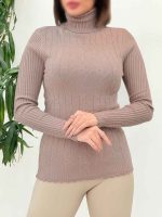 بافت یقه اسکی طرح دار کد 6084 - تصویر 2