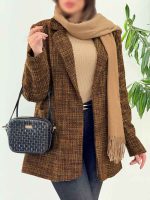 پالتو یقه انگلیسی پشت چاک کد 4193 - تصویر 2