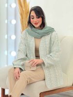 مانتو ژاکارد شاین آستین پیله کد 6093 - تصویر 2
