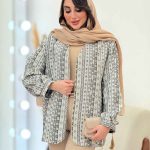 مانتو ژاکارد شاین آستین پیله کد 6093
