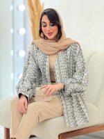 مانتو ژاکارد شاین آستین پیله کد 6093 - تصویر 4