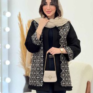 مانتو پولک دوزی جلو باز کد 6094