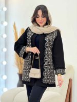 مانتو پولک دوزی جلو باز کد 6094 - تصویر 6