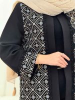 مانتو پولک دوزی جلو باز کد 6094 - تصویر 4