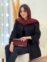 مانتو پولک دوزی جلو باز کد 6094 - تصویر 11