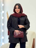 مانتو ژاکارد طرح دار عسل کد 6100 - تصویر 8
