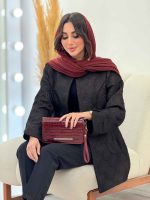مانتو ژاکارد طرح دار عسل کد 6100 - تصویر 15