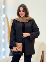 مانتو ژاکارد طرح دار عسل کد 6100 - تصویر 6
