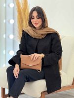 مانتو ژاکارد طرح دار عسل کد 6100 - تصویر 17