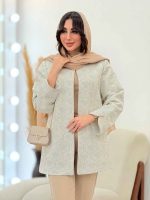 مانتو ژاکارد طرح دار عسل کد 6100 - تصویر 2