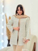 مانتو ژاکارد طرح دار عسل کد 6100 - تصویر 21