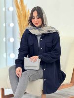 شومیز کتان جیب پیله کد 6080 - تصویر 30