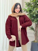 مانتو کتان دو جیب پونه کد 6196 - تصویر 7