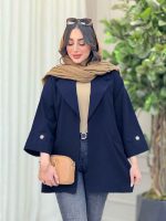 مانتو دو جیب آستین دو دکمه کد 6336 - تصویر 2