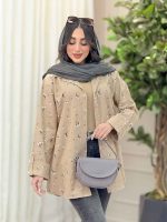 شومیز آستین پاگن طرح قاصدک کد 6292 - تصویر 6