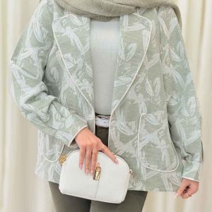 مانتو ژاکارد دو جیب رونیا کد 6340