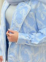 مانتو ژاکارد دو جیب رونیا کد 6340 - تصویر 4