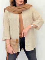 شومیز دوخت دار پایین هلال کد 6273 - تصویر 2