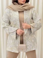 مانتو ژاکارد آستین لاله غزال کد 6167