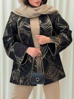 مانتو ژاکارد آستین لاله غزال کد 6167 - تصویر 14