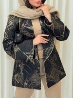 مانتو ژاکارد آستین لاله غزال کد 6167 - تصویر 12