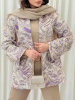 مانتو ژاکارد آستین لاله غزال کد 6167 - تصویر 5