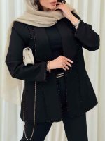 مانتو کریستال دوزی برش دار کد 6311 - تصویر 2